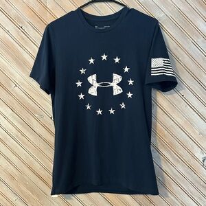 Under Armour Men's Dark Blue American Star Heatgear Graphic Tee